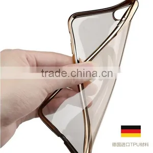 Gold Electroplating Clear Soft Tpu Case for IPhone6 thumbnail-1