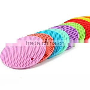 Durable Silicone Heat Resistant Mat Pot Holder Mat Trivet Multi-purpose Round thumbnail-5