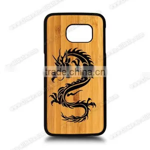 Newest Model for PC/TPU & Wood Laser Engraving Phone Case With Press Key for Samsung Galaxy S6 thumbnail-2