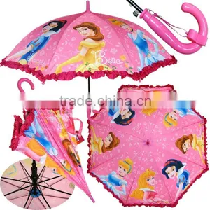 C10A Auto Heat Transfer Cartoon Child Umbrella With Flower Edge thumbnail-1