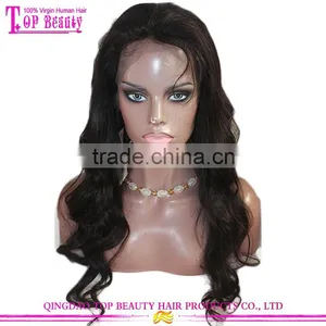 Wholesale Price Qingdao Factory 24 Inches Middle Part Body Wave Human Hair Lace Front Wigs thumbnail-2
