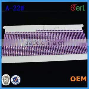 Rhinestone Banding Trim Single Row 10 Yards Ss8, Colorful Rhinestone Plastic Banding thumbnail-2