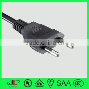 Brazil Approval AC 2 Pin Electric Plug With UC Extension Cord thumbnail-1