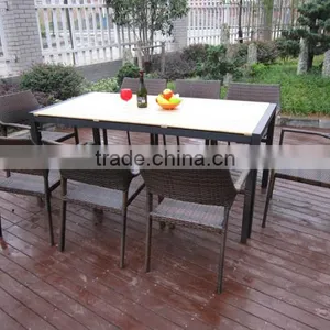 Modern Dining Set With Wood Table Top thumbnail-2