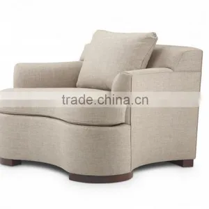 Antique Design Linen Covered Bedroom Furniture Lounge Chair thumbnail-1