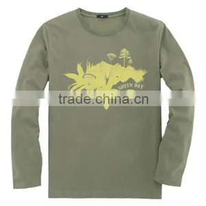 Mens Long Sleeve Cotton T-shirts for Spring and Fall thumbnail-1