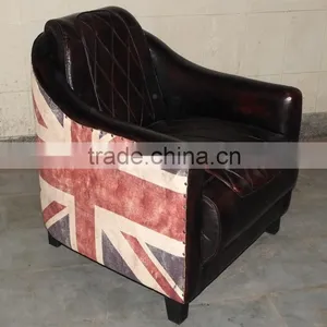 Union Jack Leather Chair,dining Leather Chairs,antique Dining Leather Chairs thumbnail-2