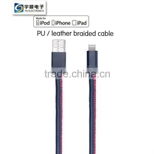 MFI Leather Cable for Iphone6s Iphone6s Plus Made in China thumbnail-2