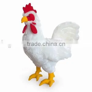 High Quality Factory Wholesale Realistic Plush White Standing Cock Soft Toy Stuffed Animal Toy Standing White Cock Plush Toys thumbnail-1