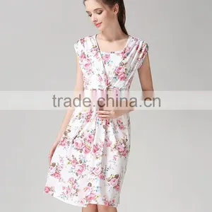 Maternity Dresses Nursing Clothes Breastfeeding Dresses for Pregnant Women thumbnail-4