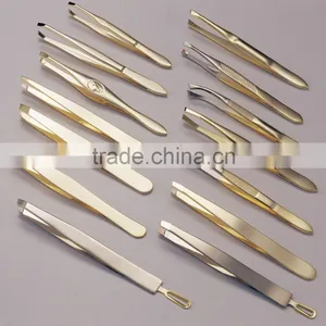 Durable 24K Gold Finish Tweezers,gold Beauty Tools thumbnail-1