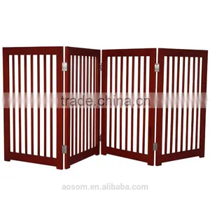 PawHut 4-Panel Wooden Pet Divider thumbnail-5