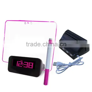 New Invented Magic Kids Alarm Clock LED Writing Board thumbnail-4
