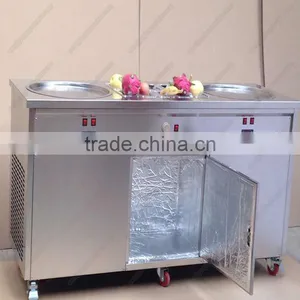 Good Apperance New Style Fried Ice Cream Machine,2 Pan Durable Fry Ice Cream Machine thumbnail-3