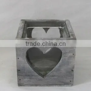 Heart Pattern Wooden Storage Boxes for Glass Container thumbnail-1