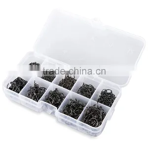 LEO 600pcs Eyelet Barb Metal Angling Hook Fishing Tackle Fishhooks Barbed Hook With Fishing Tackle Boxes Sharp Kit thumbnail-2