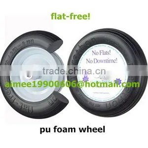 Flat Free pu Tire With Metal Rim thumbnail-1