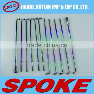 High Quality Cheap Bicycle/motorcycle Titanium Plating Colour Spoke thumbnail-2