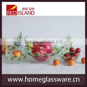 7pcs/set Glass Salad Bowl With Hand Painted thumbnail-3