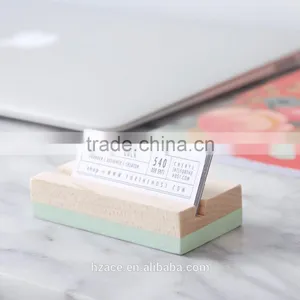 Solid Maple Wood Business Card Holder | Choose Your Color | Hand Painted | Desk Accessory | Office Supplies thumbnail-1
