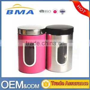 2017 New Different Colors Stainless Steel Canister Set For Tea,Coffee thumbnail-1