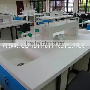 Solid Surface Chemical Resistant Laboratory Bench Worktops With Sink thumbnail-1