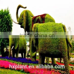 Small Sculpture Aritificial Green Sculpture Plastic Fake Plant Artificial Sculpture Artificial Statue thumbnail-3