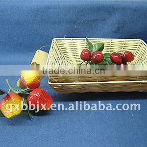 Rectangle Rattan Woven Iron Frame Storage Kitchen Plate thumbnail-1