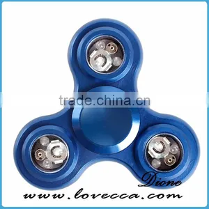 Whoesale LED Design Metal Alloy Gyro Hand Toy Crazy Finger Fidget Spinner thumbnail-6