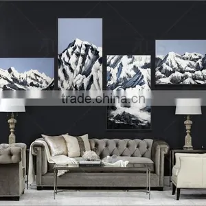 Framed Handmade Winter Landscape Painting for Home Decoration thumbnail-4