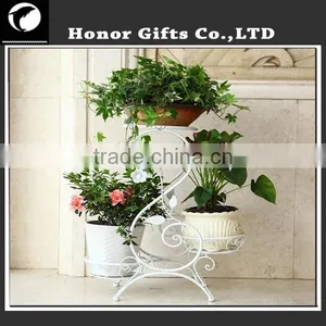 New Design Iron Frame Flower Stand Decorative Metal Window Box Planters thumbnail-3