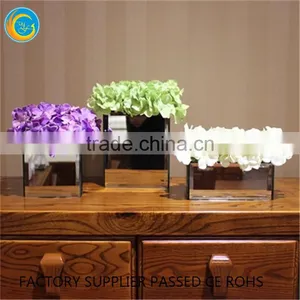 Square Bulk Glass Vases Wholesale Candle Warmers for Homedecoration thumbnail-1