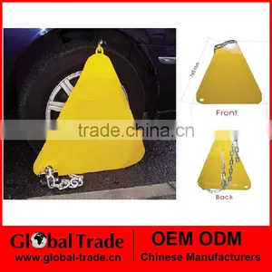 Triangle Wheel Clamp Heavy Duty Key Lock Security Car Van Caravan Trailer Wheel Clamp Lock A1978 thumbnail-1