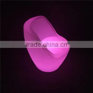 PE Polyethylene Material Plastic LED Illuminated Chairs for Bar Nightclub Coffee House thumbnail-1