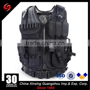 High Quality 1000D Nylon Material Mesh Vest Black/ Camouflage With Pockets Army Training Molle System Tactical Vest thumbnail-3