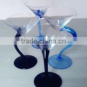 Colored Stem Wine Glass thumbnail-1