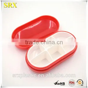 6 Slots Mini Drug Medical Pill Box Organizer Case, Mini Pill Container Custom, Custom Design Plastic Pill Box Manufacturer thumbnail-3