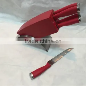 5pcs Knife Steel Set With Wood Block thumbnail-5