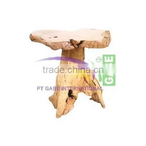 Stool Made From Log Furniture Teak Wood Model Stump Organic Shape ,natural Colot thumbnail-2