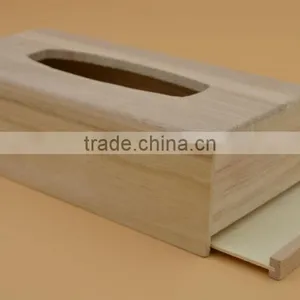 2017 Wooden Tissue Box Poulownia Pumping Carton Wooden Paper Suction Box thumbnail-1