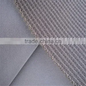 Double Color Velvet Fabric Bond 4mm pu Foam K329 Bond 0.02mm High Breathable TPU Film Bond Nylon Tricot Fabric thumbnail-1