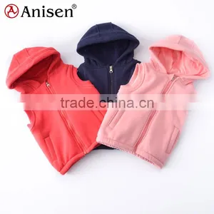 Factory Wholesale Custom Sleeveless Fleece Kids Clothing Vest thumbnail-1