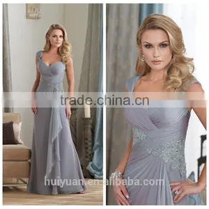 2014 New Fashion Cap Sleeve Chiffon Woman Evening Dress thumbnail-1