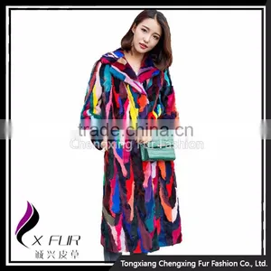 CX-G-A-33 Autumn New Design European Luxury Elegant Regular Style Ladies Mink Fur Coat thumbnail-1