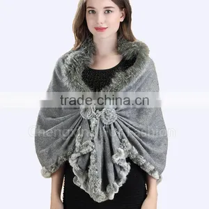 CX-B-P-69B Best Selling Cashmere Wool Women Fashion Scarves Ans Shawls thumbnail-1