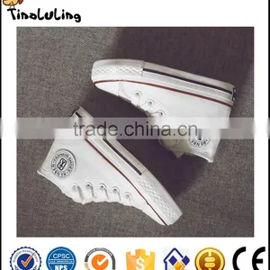 High Cut Vulcanized Canvas Shoes For Kids, High Quality Latest Canvas Wholesale Shoes For Children thumbnail-3