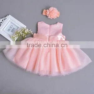 2018 New Baby Cute Dress Kids Girls Dress 4 Colors 1year Old Birthday Dresses thumbnail-5