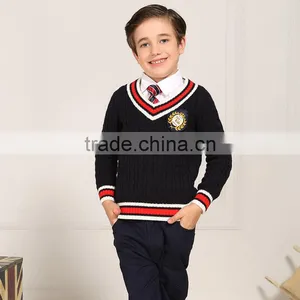 High Quality OEM Uniform Cable Knitting Fashion British Style Junior School Uniform thumbnail-2