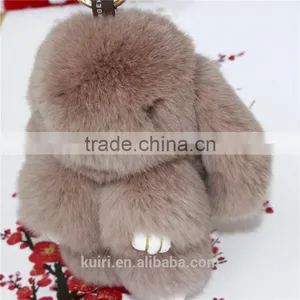 2017 Genuine Rex Rabbit Furs Keychain Pendant Bag Car Charm Tag 18cm Fluffy Bunny Rabbit Keychain Toy Doll Fur Monster Ke Lqb-39 thumbnail-5