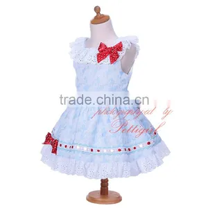 2 Red Bows Girl Daily Wear Dress Kids Clothes thumbnail-2
